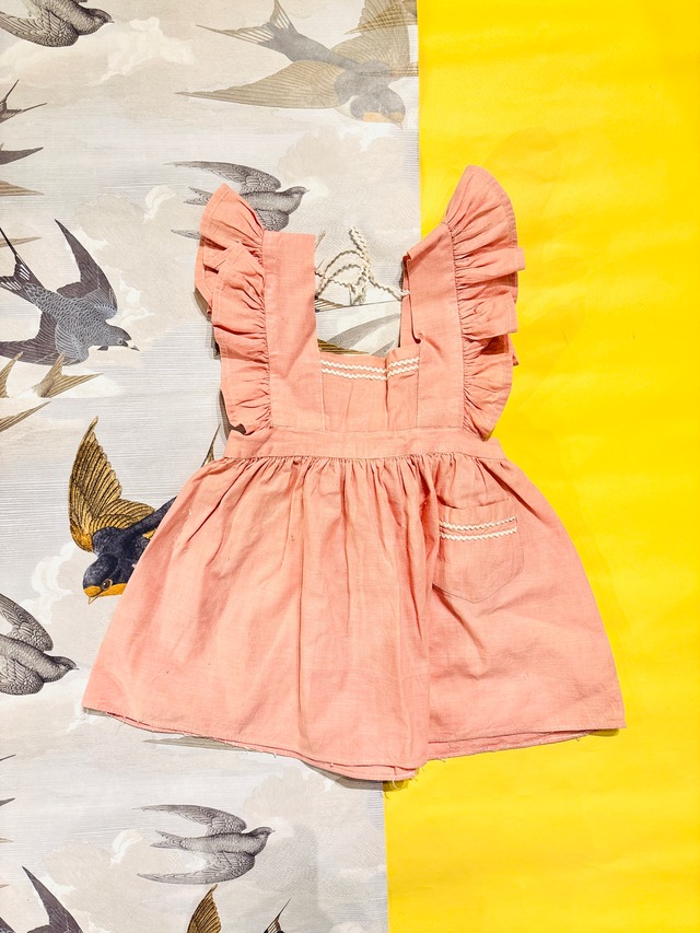 【kids vintage】apron tunic. / about2-4y