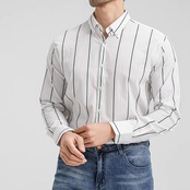 striped stretch shirt 00112