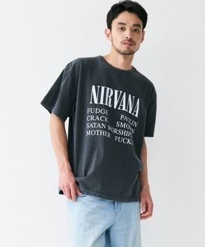【ジョンブル】アーティストTシャツ（NIRVANA FUDGE PACKIN）カラー：ブラック
