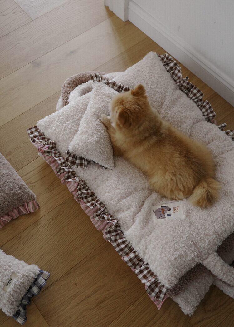 〈予約アイテム〉OHDIBS / Homey Warmy Topper – ブラウンチェック