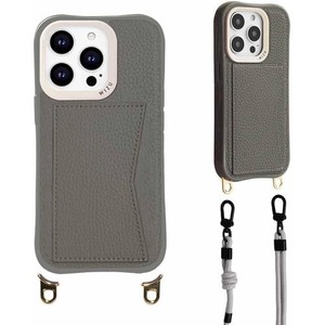 wizu ウィズユー iPhone15Pro ケース レザー iPhoneケース ストラップ 