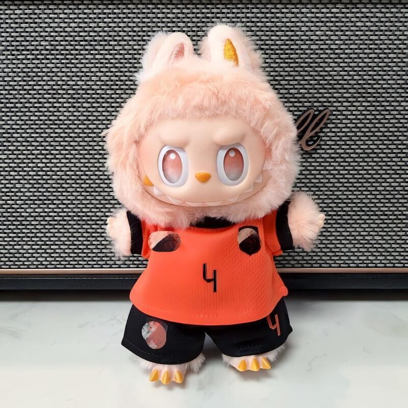 Labubu 1-3世代対応 サッカースポーツ #4トップス＋パンツ＋帽子＋靴＋