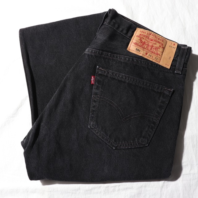 極美品 34×32 Levi’s 501 USA 00年 サルファーブラック デニムパンツ リーバイス