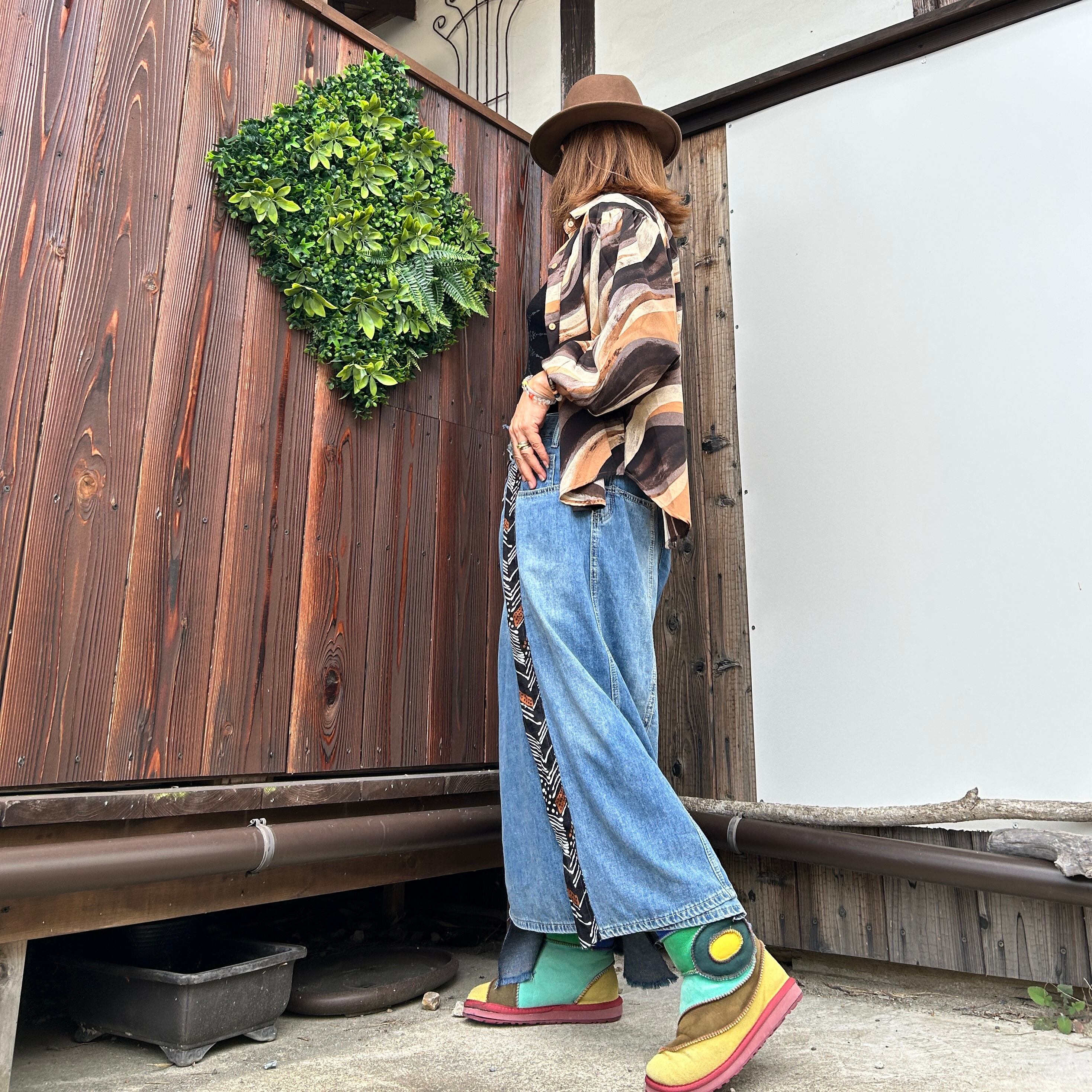 リメイクデニム巻きスカート | アジアン雑貨ルチュ