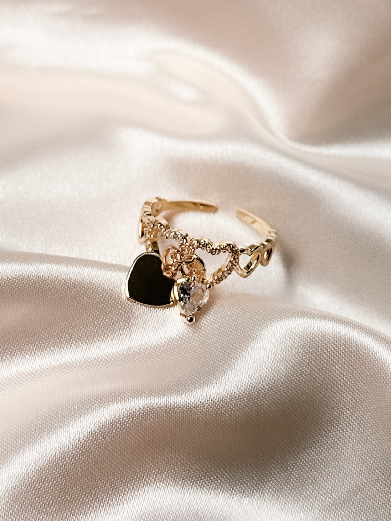 【再入荷】bijou heart charm ring