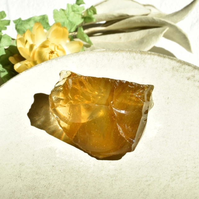 インドネシア産アンダラクリスタル原石 マーブルマスタードイエローC