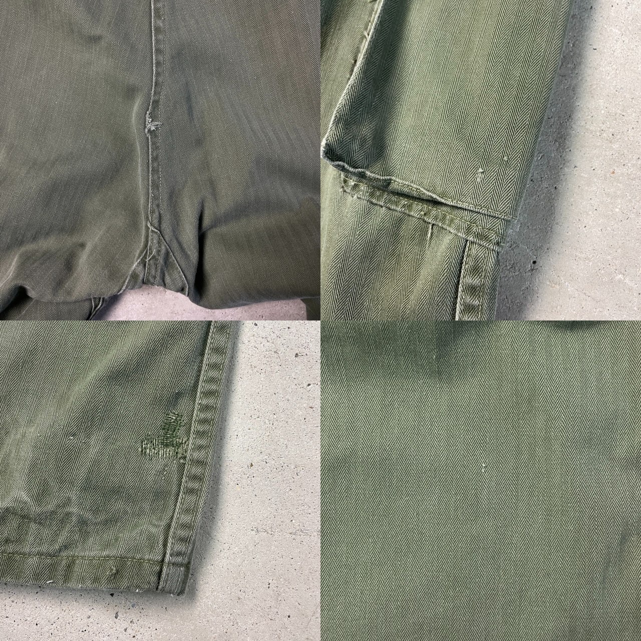 40年代 U.S.ARMY 米軍実品 M-43 HBT サイドカーゴパンツ 13STAR メンズ 