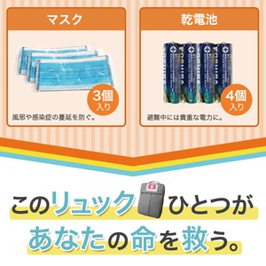 防災セット 1人用 26種35点 防災グッズ 非常用持出袋 女性 防災リュック 地震対策 台風 停電対策 災害 避難 防災用品  スマホ充電