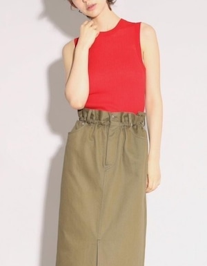 SACRA / FINE TWIST COTTON SILK RIB N/S TOP
