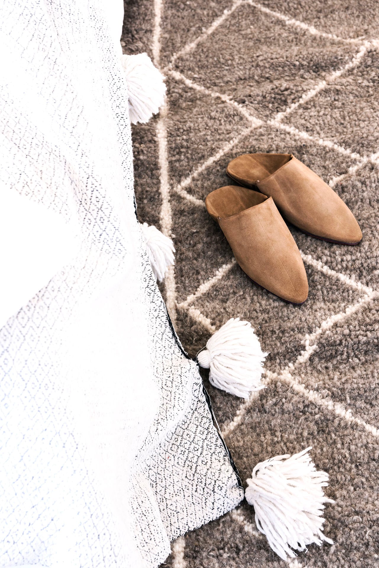 BONCHIC MAROC ブランケット POMPOM BLANKET 