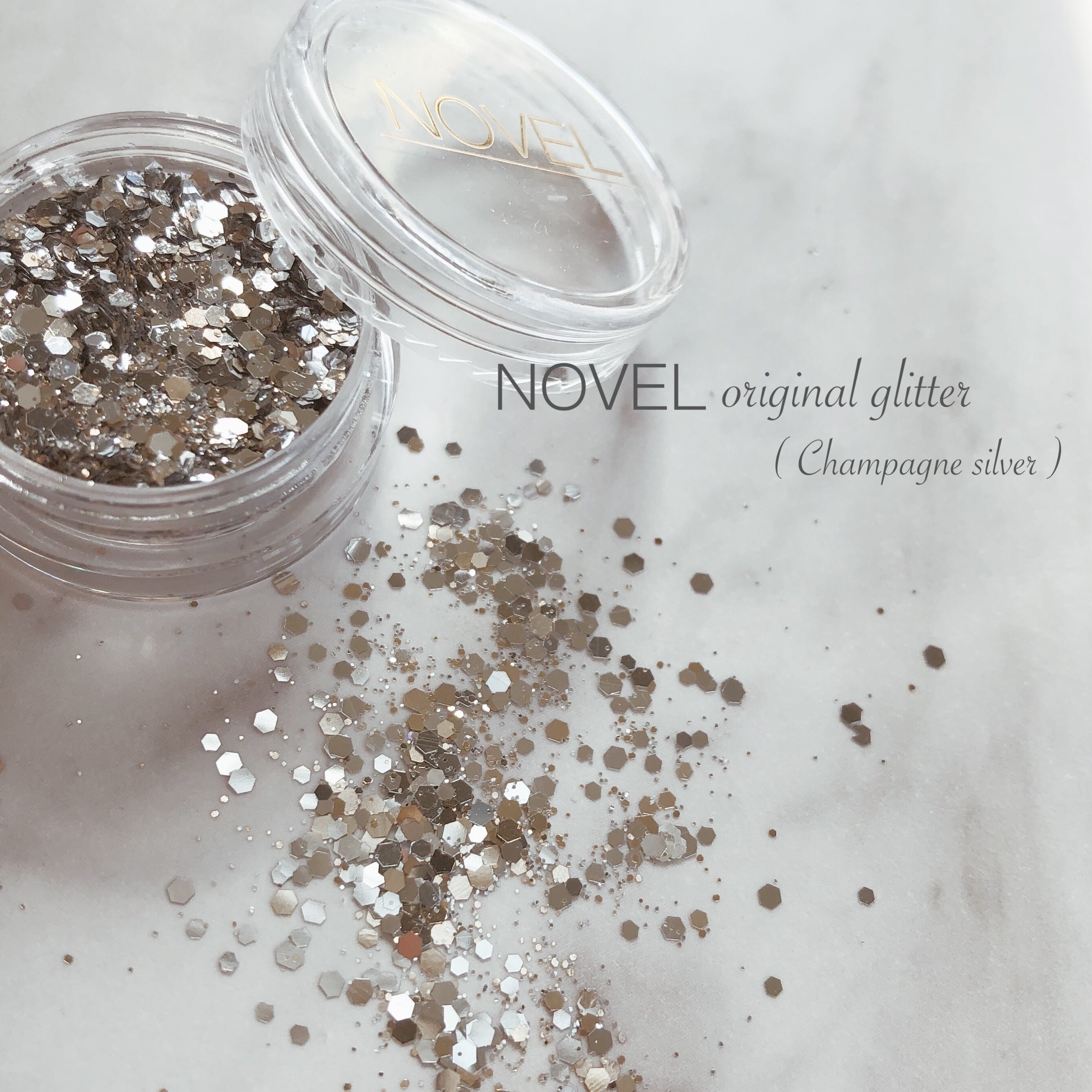 G113 NOVEL original glitter ( champagne silver ) | atelier NOVEL