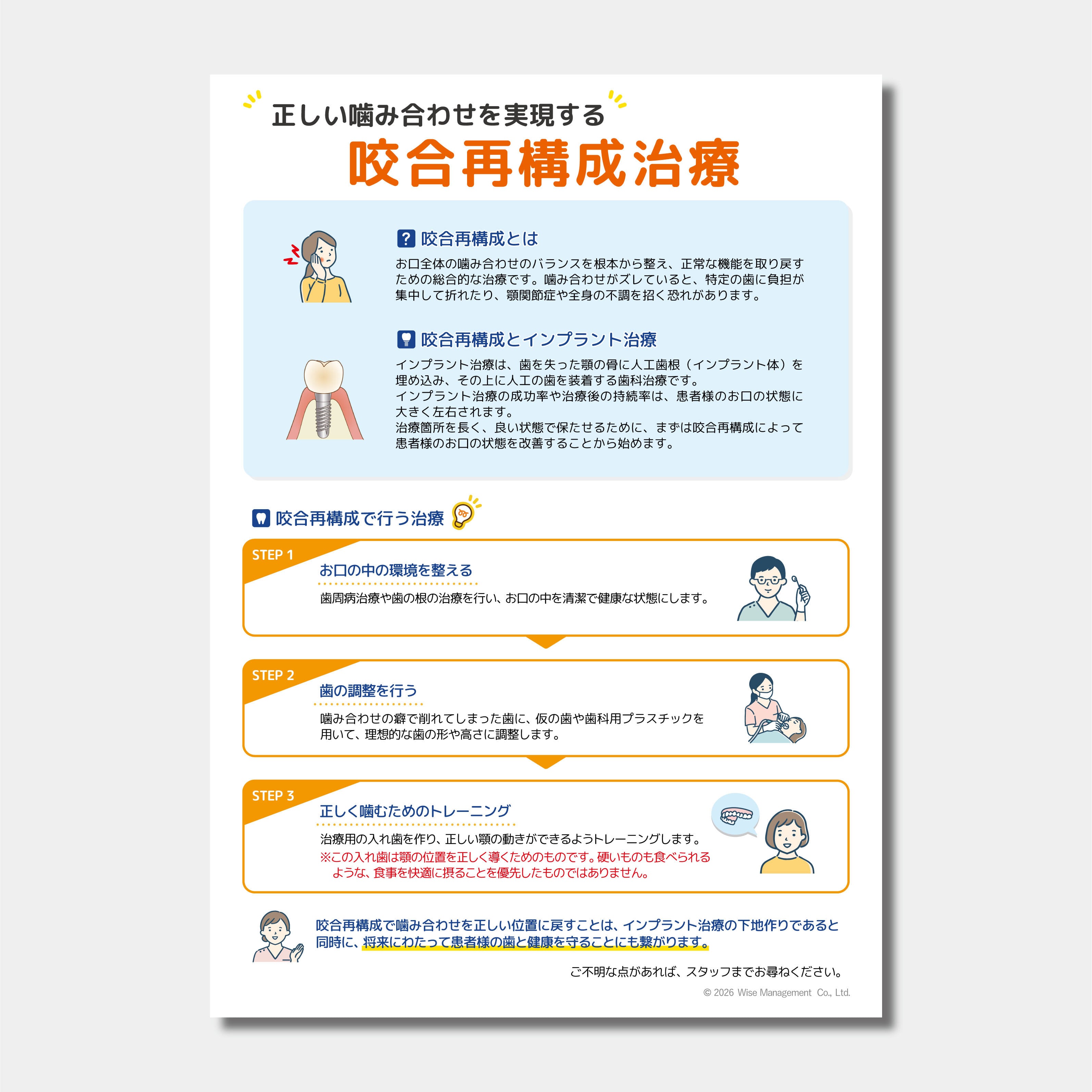 【データ販売】咬合再構成治療の説明書