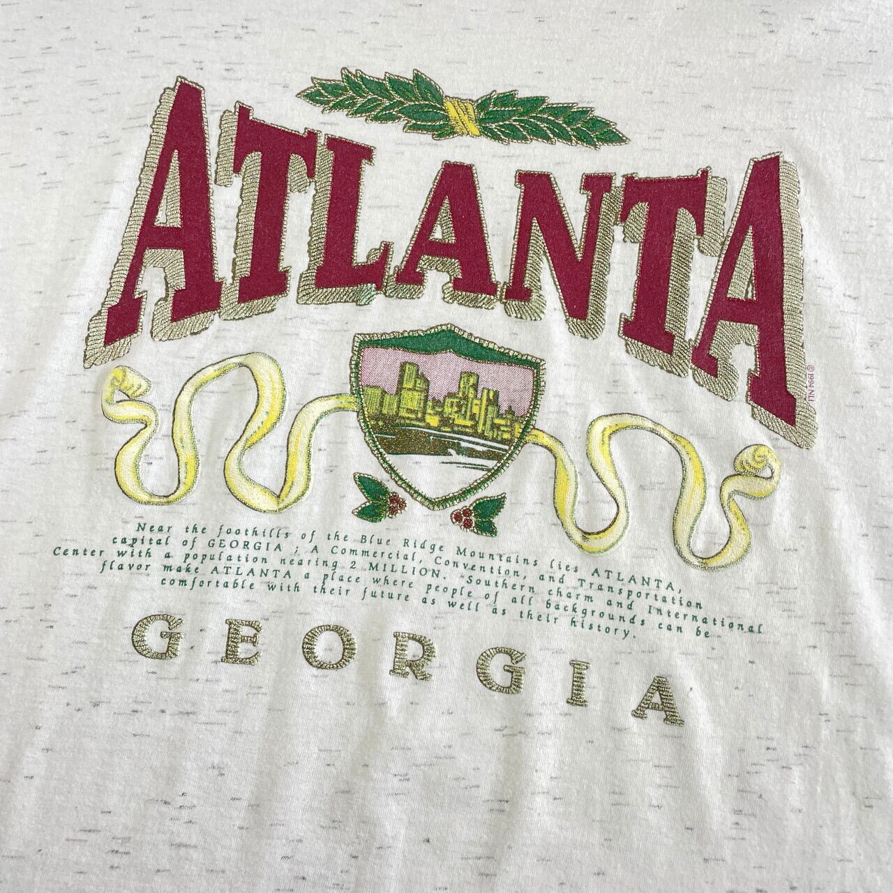 90年代 USA製 ATLANTA アトランタ スーベニア アート プリントTシャツ