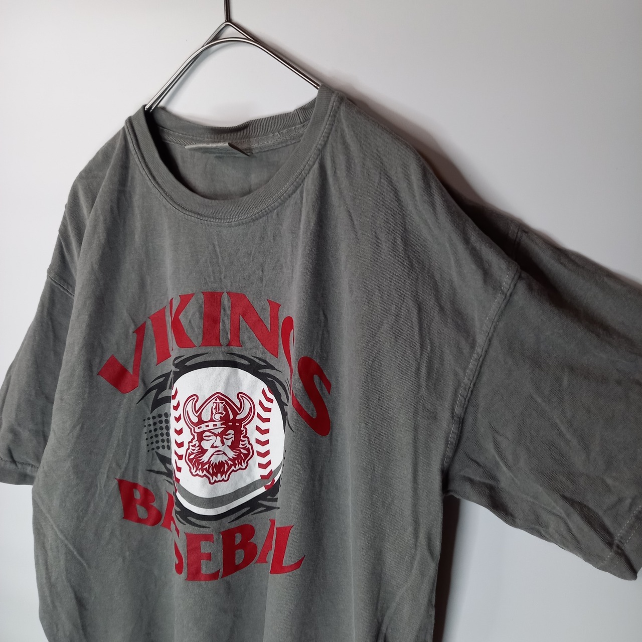 COMFORT COLORS　クルーネック　プリントT　スポーツ　グレー　M