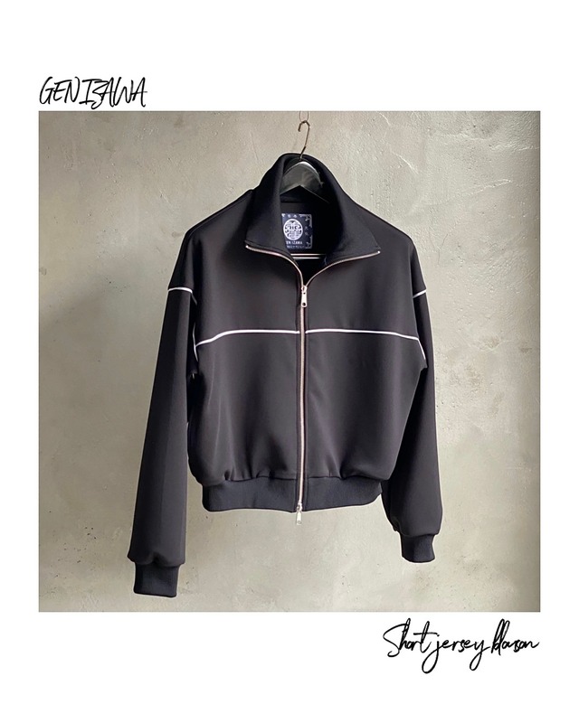 GEN IZAWA / Short jersey blouson "black"