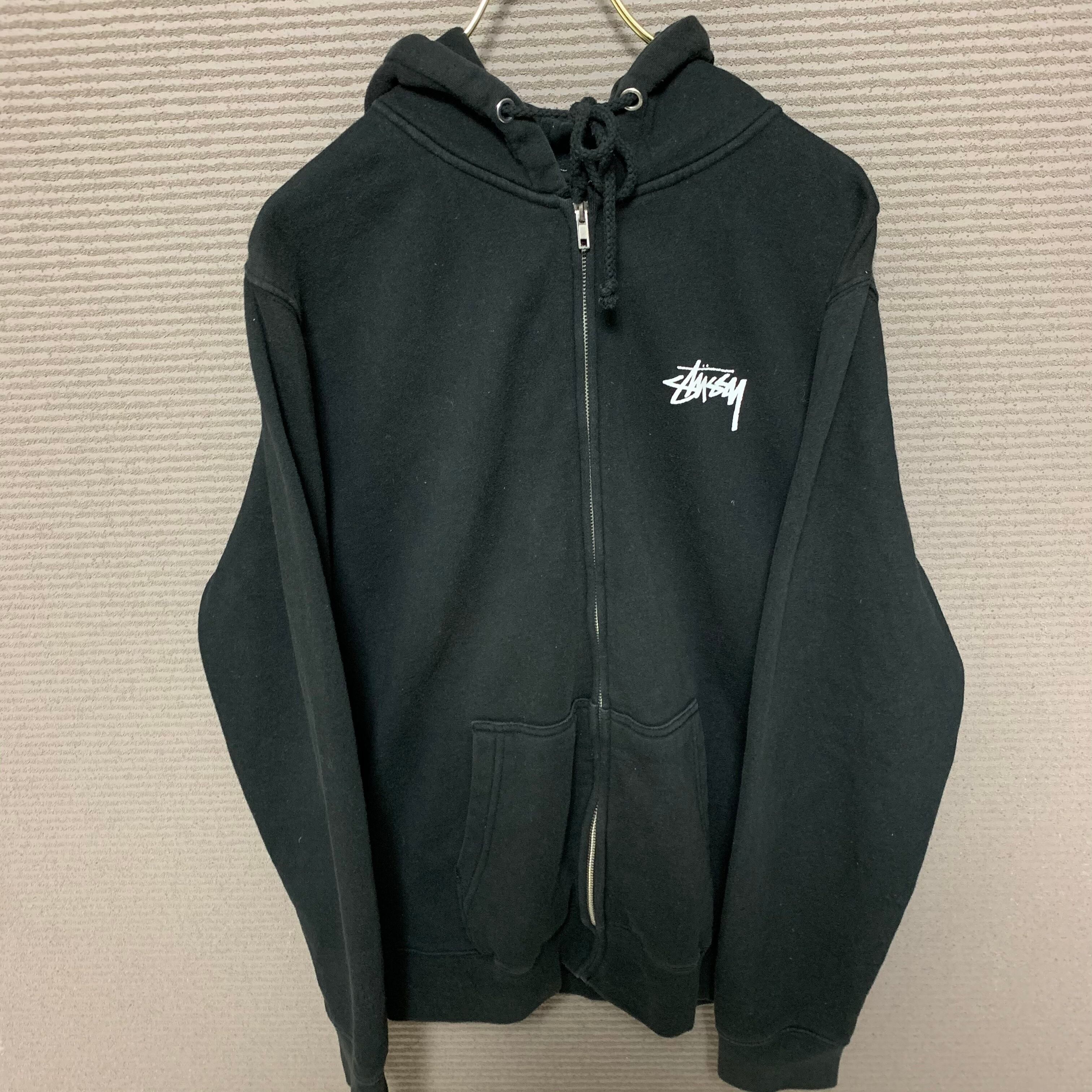 希少デザイン】stussy ステューシー パーカー 入手困難 古着 M | 古着