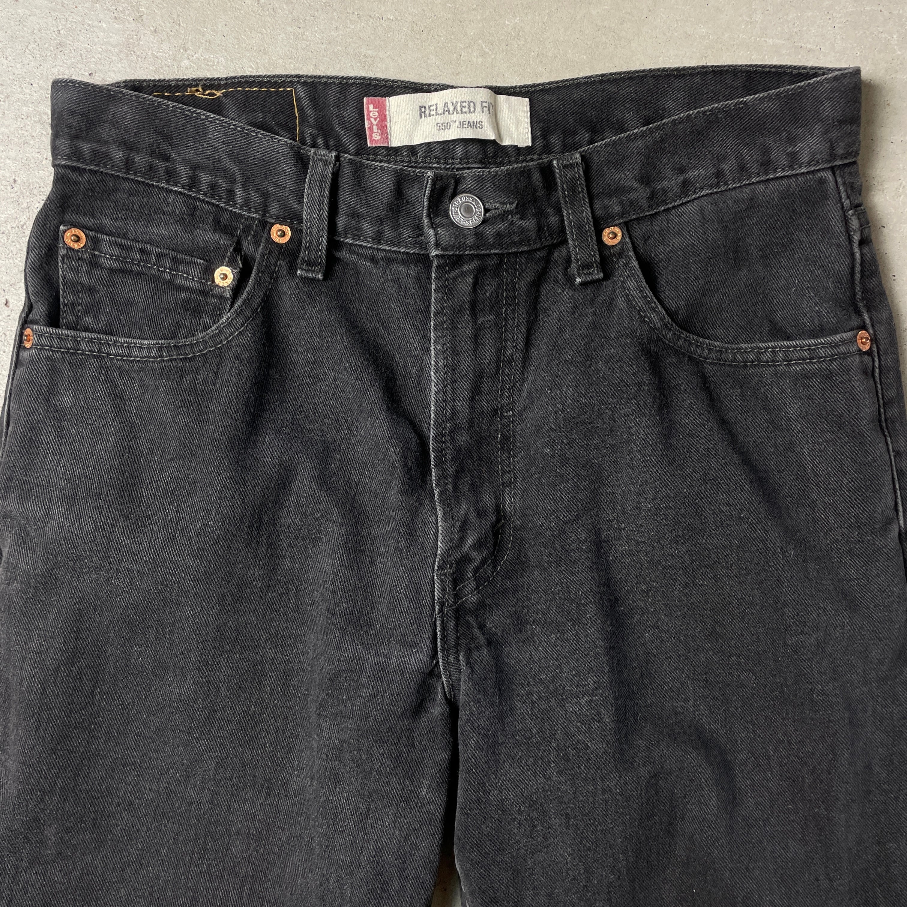 levi's 550 ブラックデニムパンツ  フェード オールド ヴィンテー