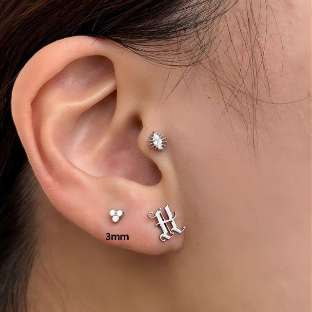 ボディピアス プッシュピアス 20G 18G 16G 14G 全2サイズ トリニティ