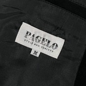上下 PAGERO パジェロ セットアップ ベロア ベルベット テーラードジャケット スラックス スーツ 上(M)下(82)/ブラック メンズ