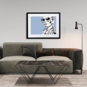 Iron Woman Ⅱ blue｜アイアンをテーマにした近未来アートポスター｜ブルーが映えるスタイリッシュデザイン｜A4ポスター