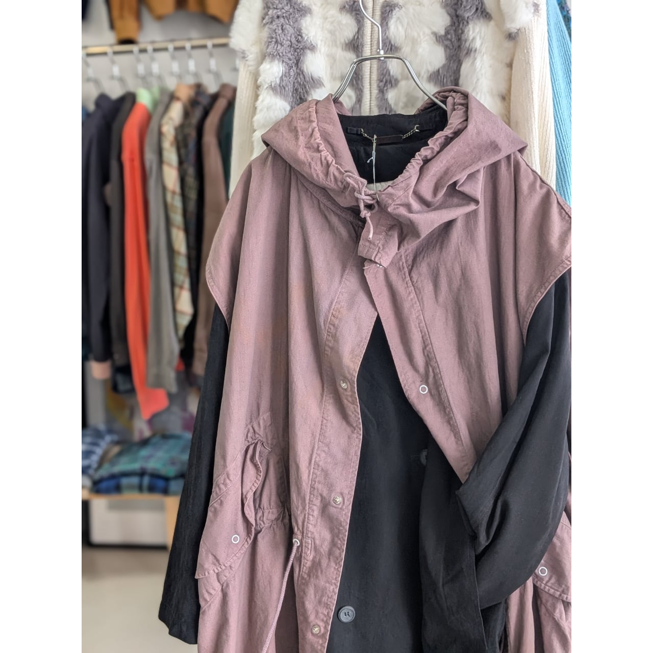 U.S. ARMY リメイク 後染め スノーパーカーベストLARGE|NA481