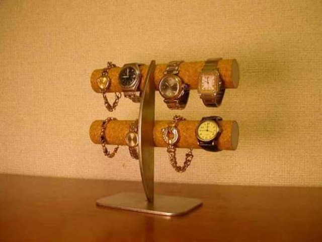 父の日 腕時計スタンド 名入れ ラッピング 三日月支柱8本掛け腕時計 