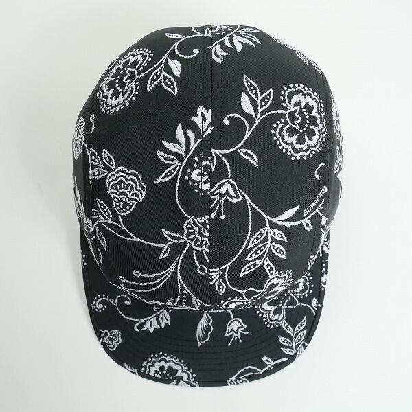 SUPREME Floral Jacquard Camp Cap Black