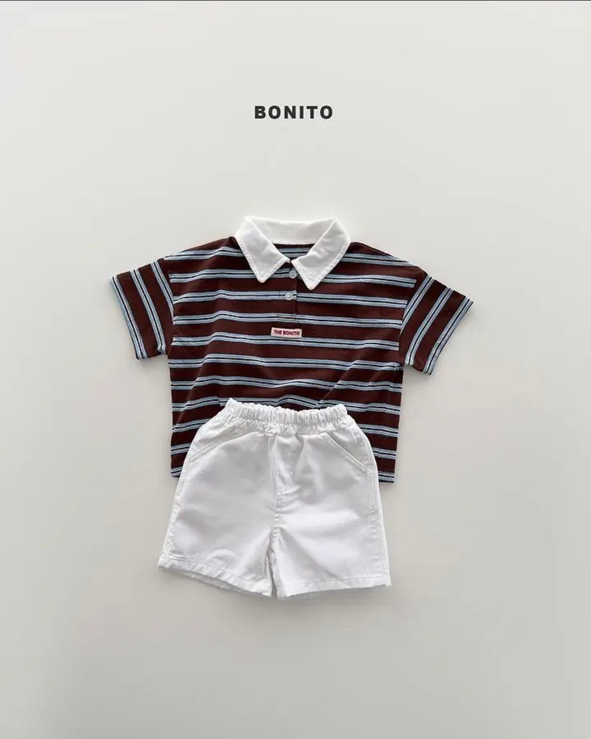 ストライプコッラーレT/BONITO