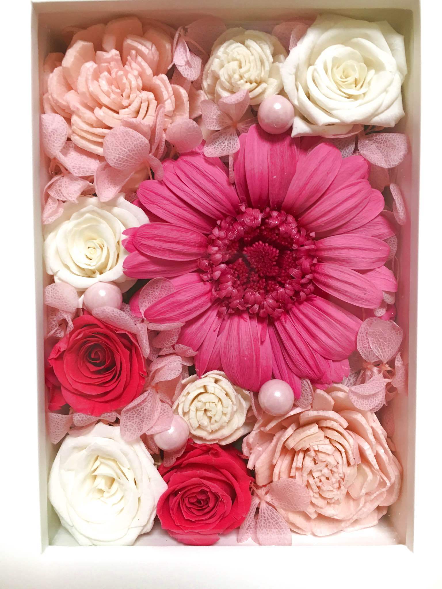 プレゼント】プリザーブドフォトフラワー Pink | フラワーギフト
