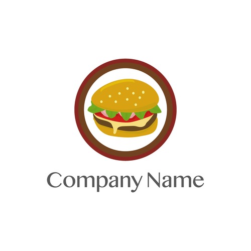 No9 ハンバーガーのロゴ【ハンバーガー、フード、飲食、アプリ、お店、ショップ、デリバリー】
