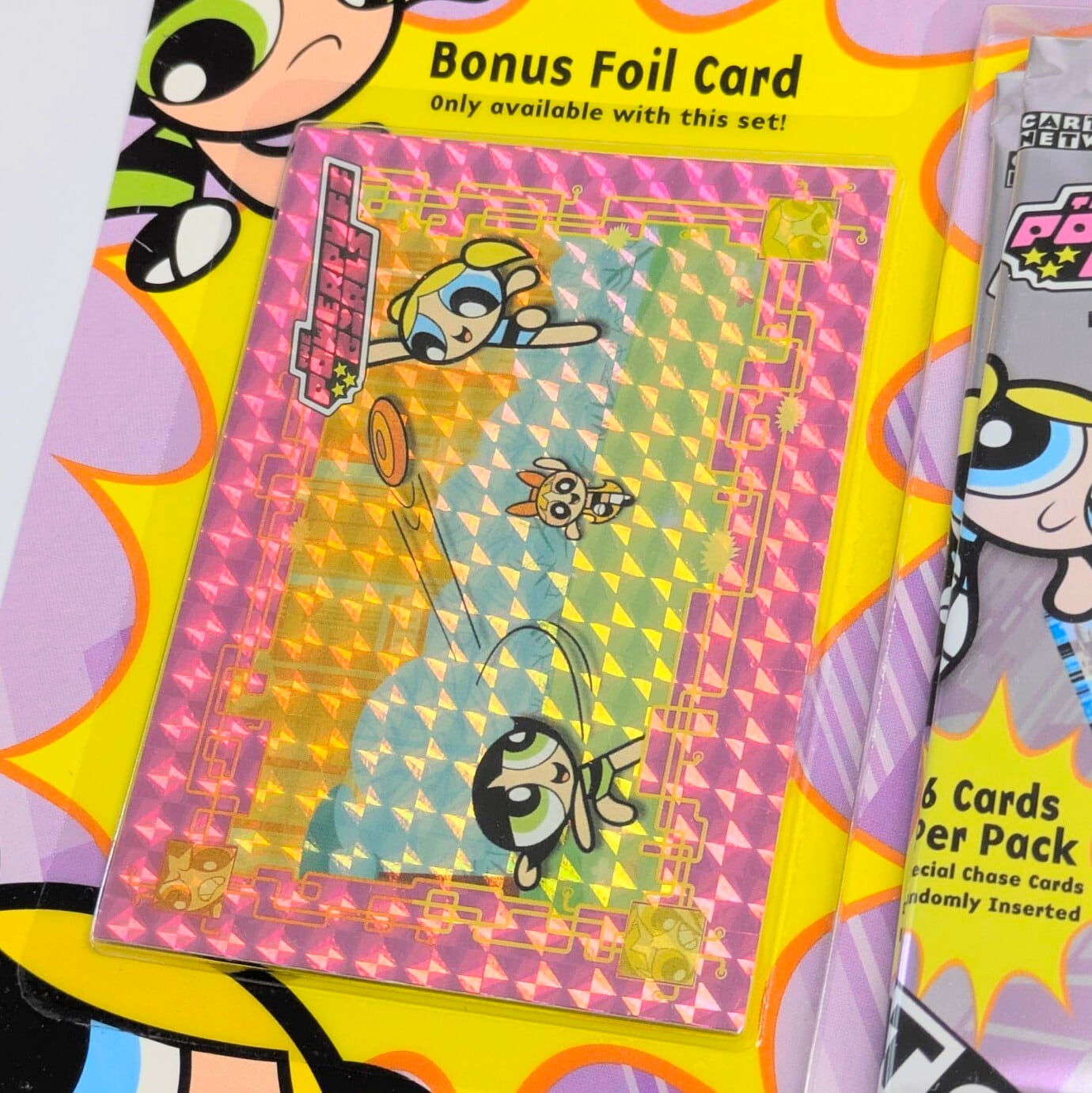 ☆DEADSTOCK 2000年製☆ 送料無料！【 パワーパフガールズ（ The Powerpuff Girls ）】Trading Cards SPECIAL SET カートゥーンネットワーク CARTOON NETWORK / VINTAGEトレカ単品 （1個=6CARDSが2個 +1BONUS Card）〚アメリカン雑貨 アメトイ〛