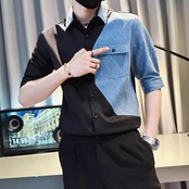 splice denim shirt 00334