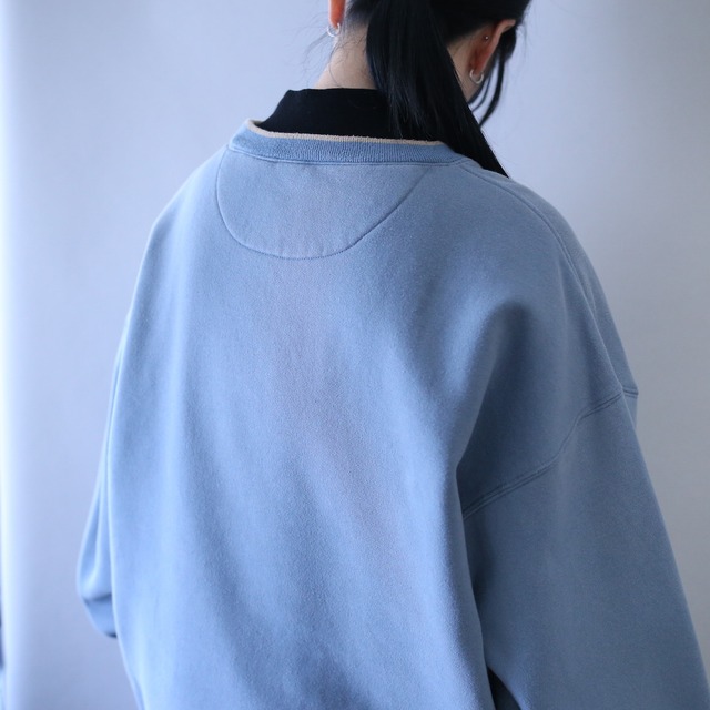 "刺繍" dog and bird good coloring over silhouette sweat