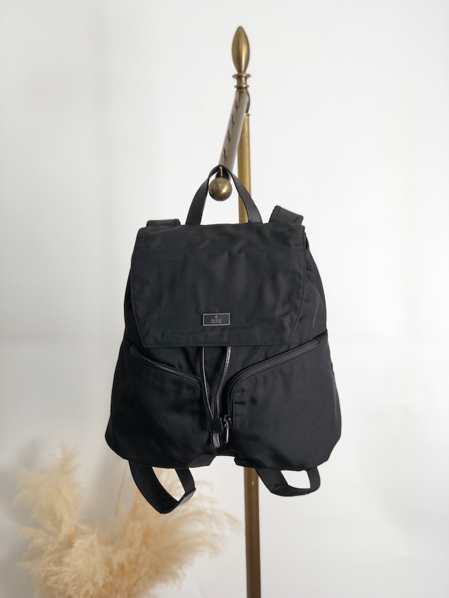 FENDI フェンディ ズッカ バックパック ブラウン ジャガード レザー リュック vintage ヴィンテージ オールド aszbe7