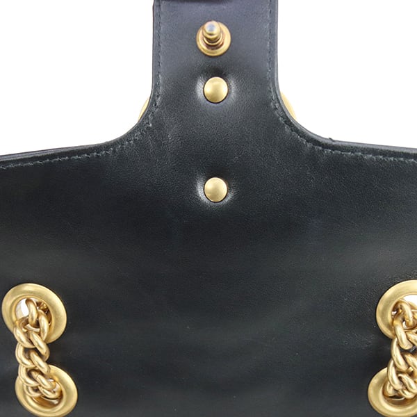 Used GUCCI グッチ ショルダーバッグ GGマーモント スモール ブラック