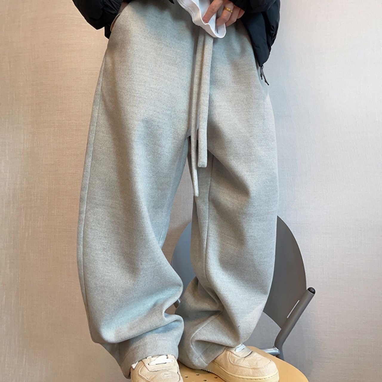 ボリュームウールルーズパンツ　1038