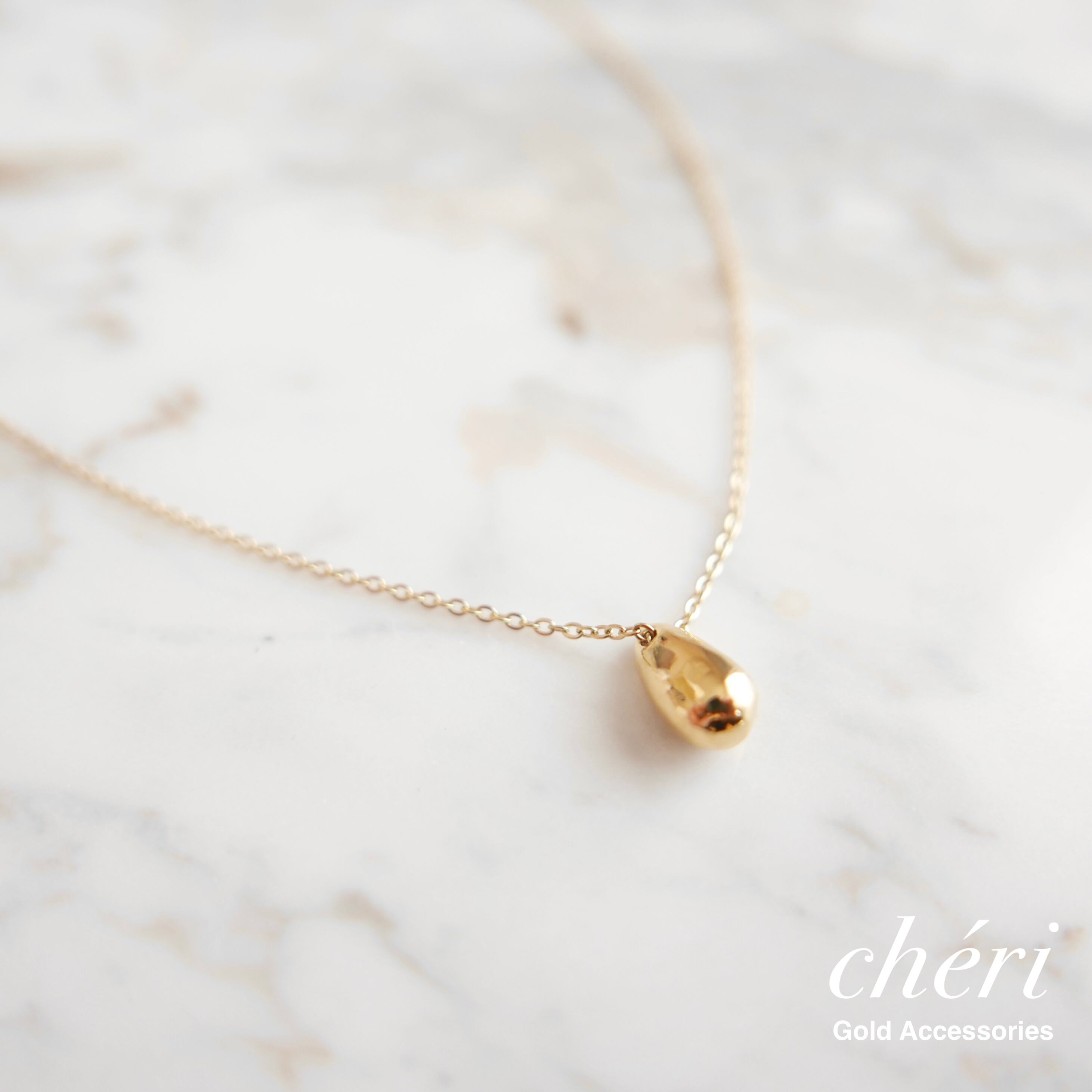 ドロップネックレス | cheri | ゴールドアクセサリー（ピアスと