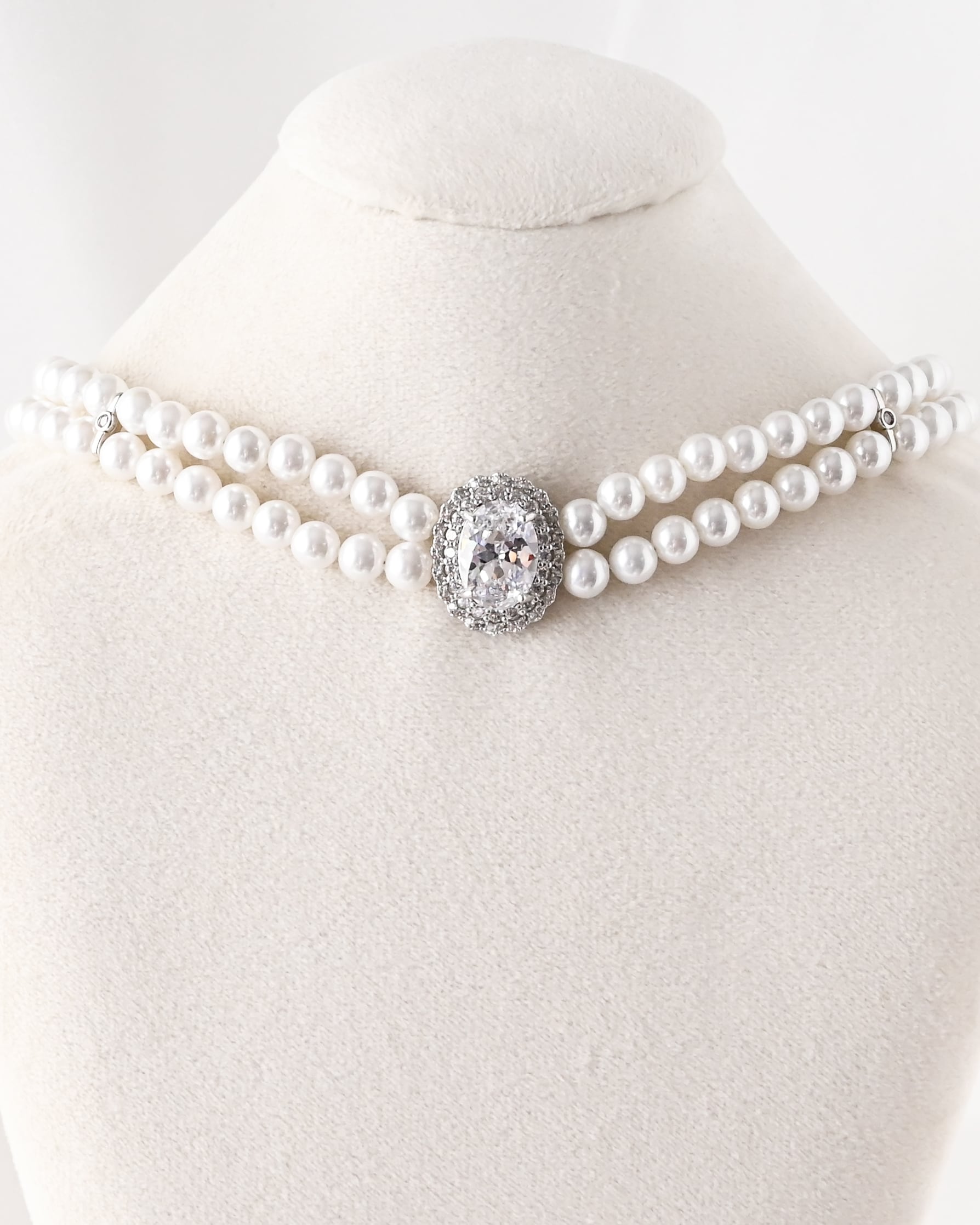 ツインパールウェディングネックレス【NE2512-01】