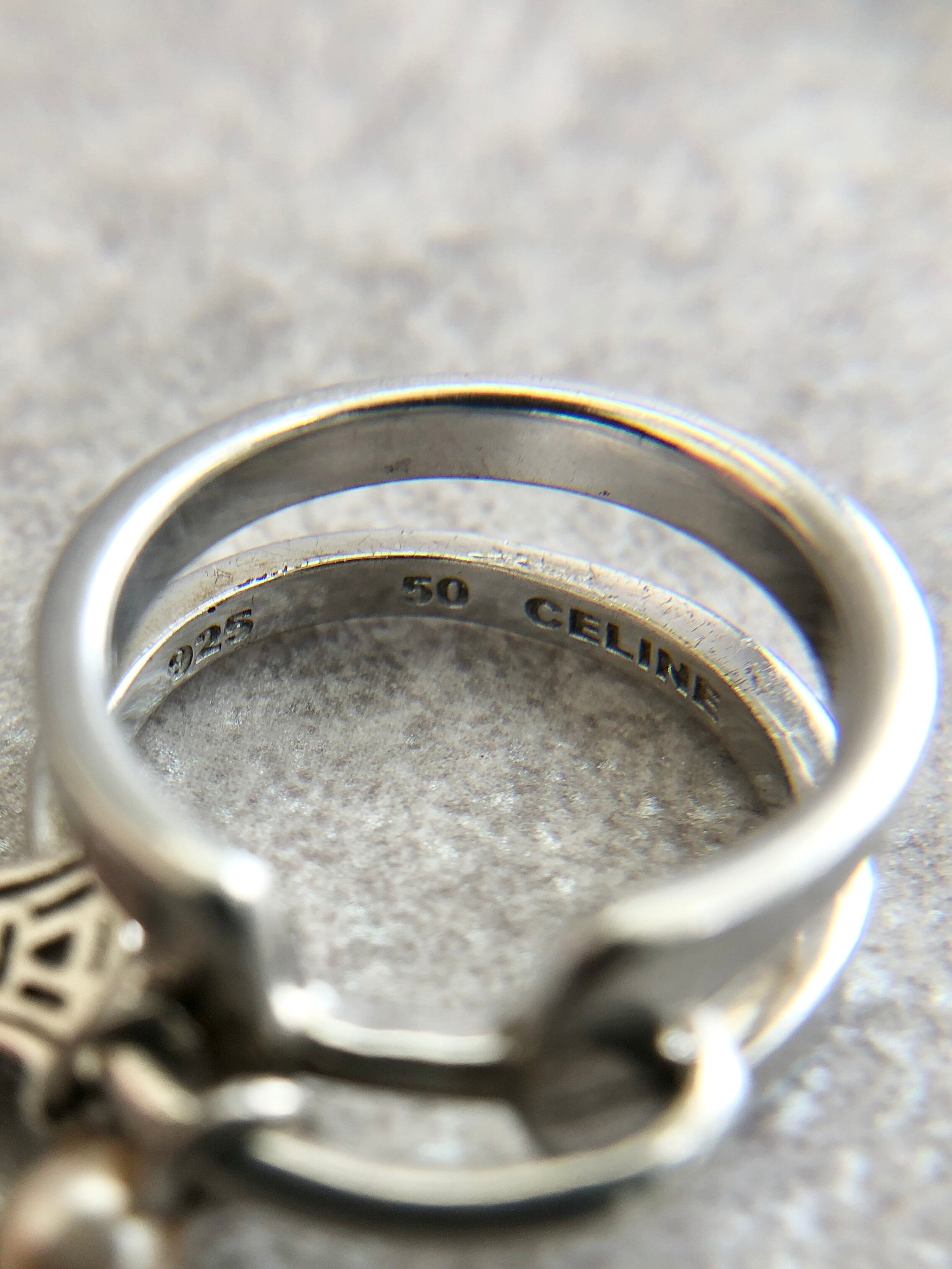 CELINE セリーヌ 指輪 シルバー ブラゾン SILVER925 リング vintage