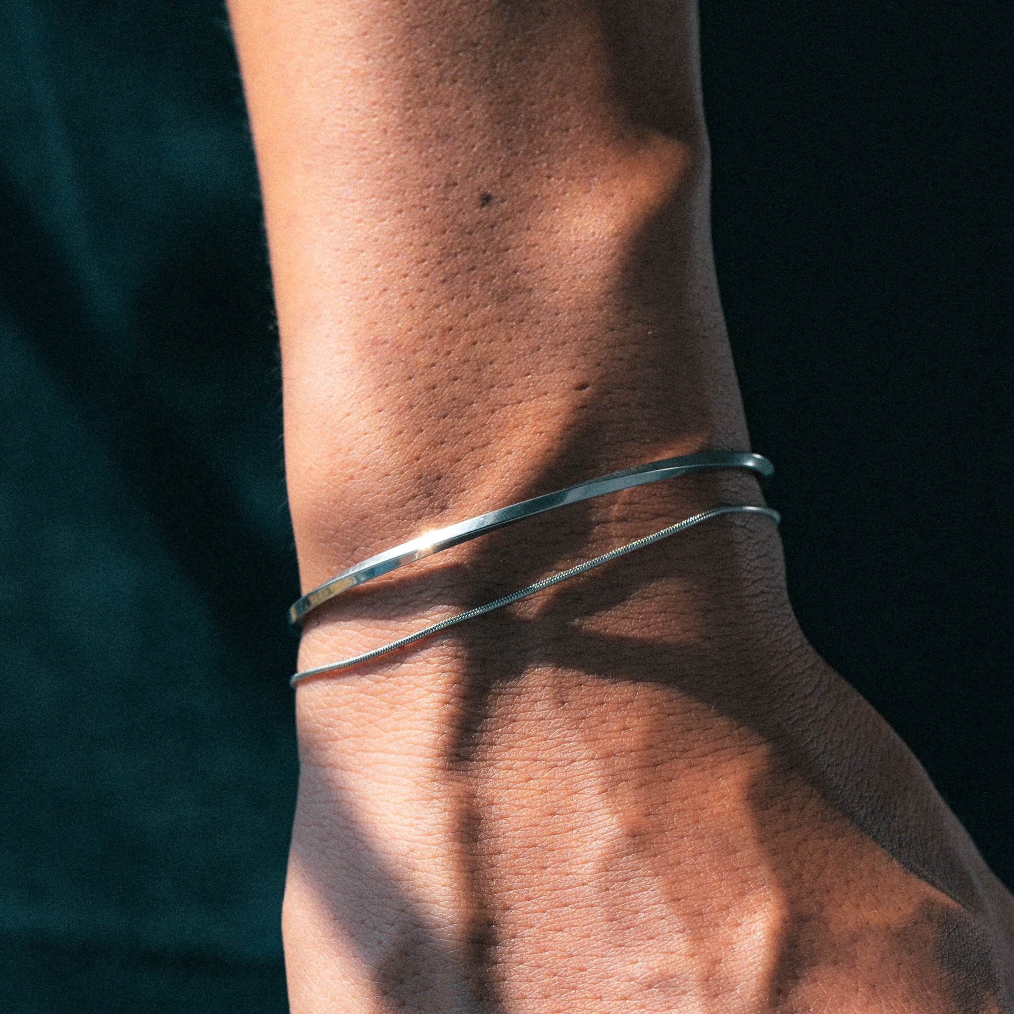 thin twisted bangle（silver）#b43 | garcia