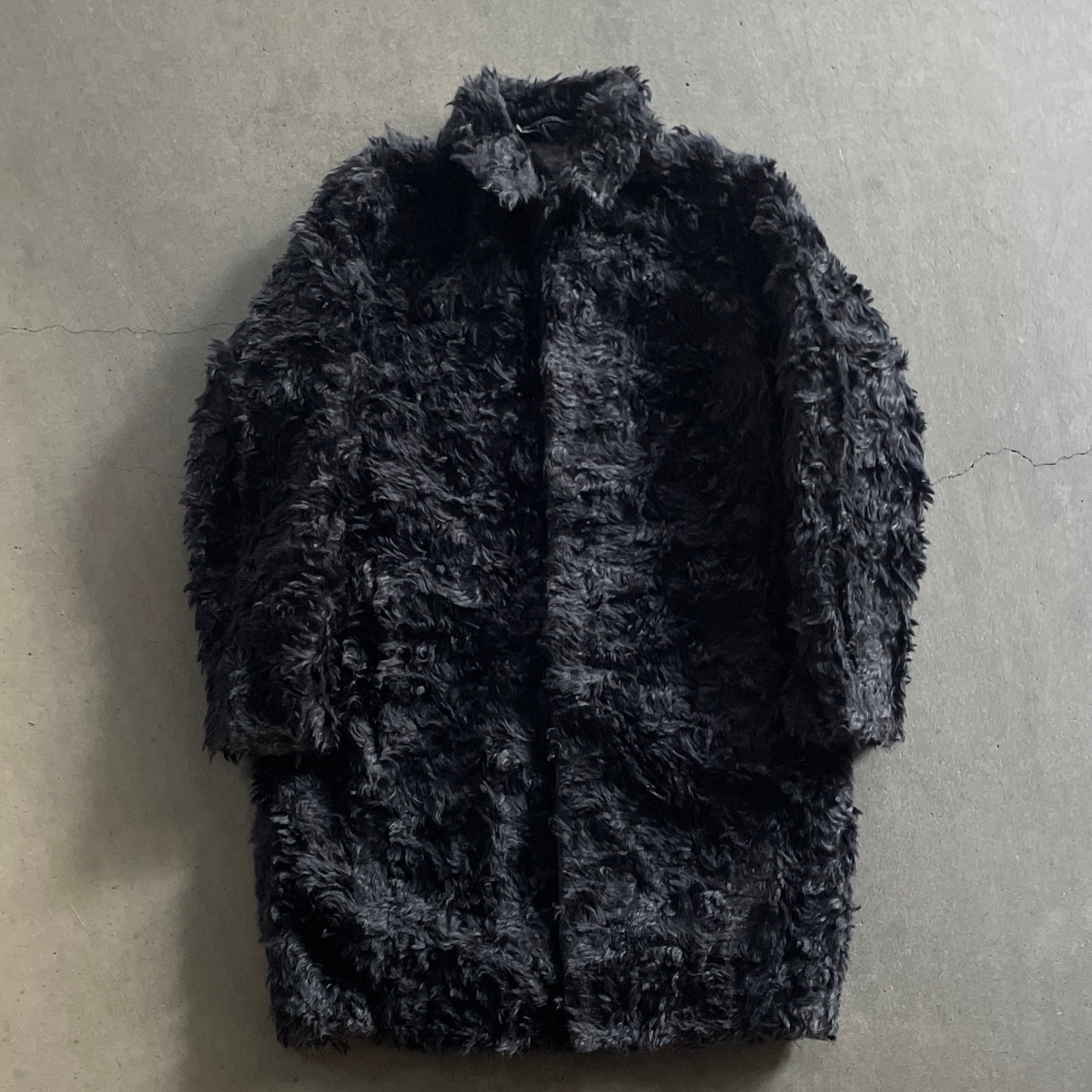2007aw prada black fur coat 52 | vexed_store