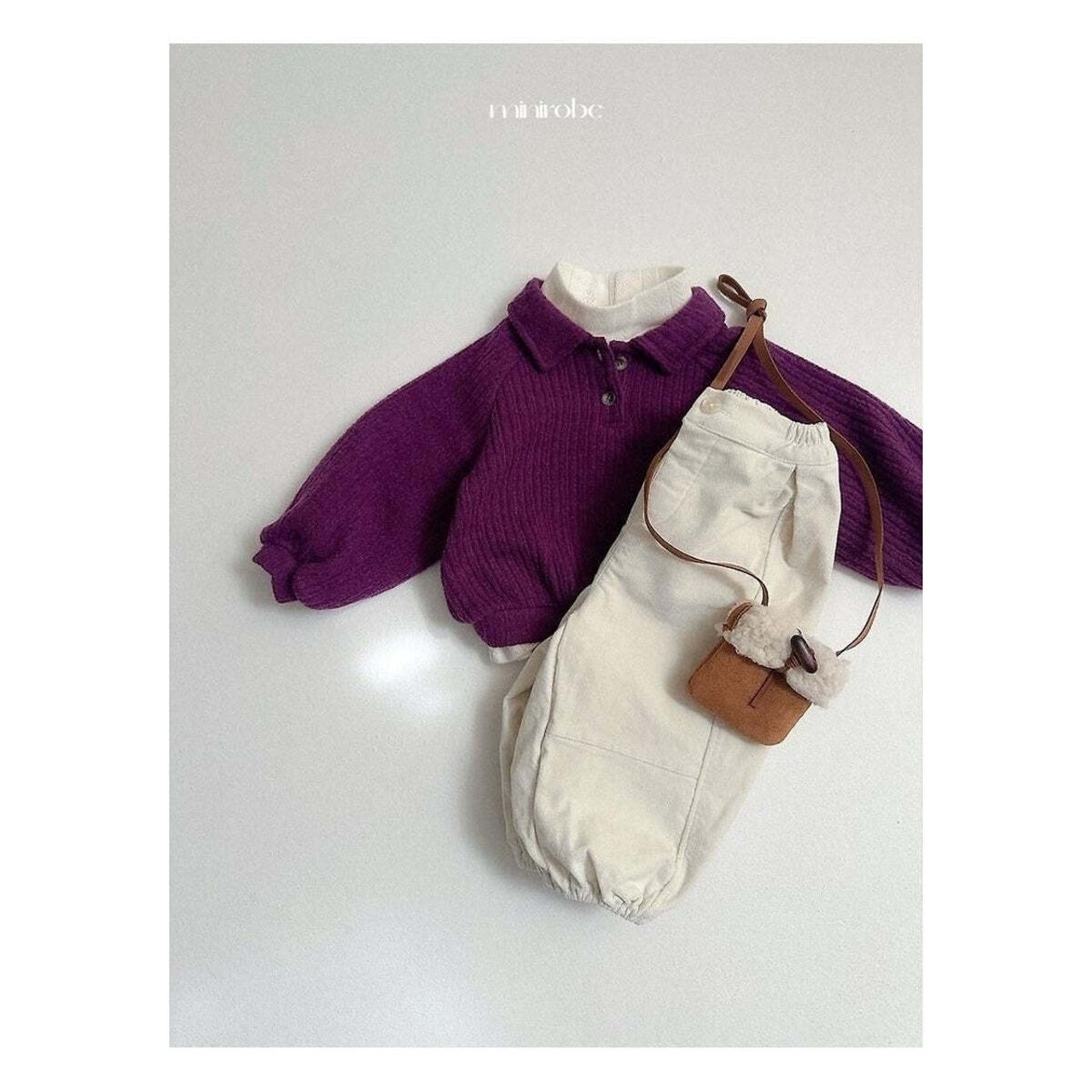 【取寄】minirobe ボーイカラーのスウェット｜冬服｜韓国子供服