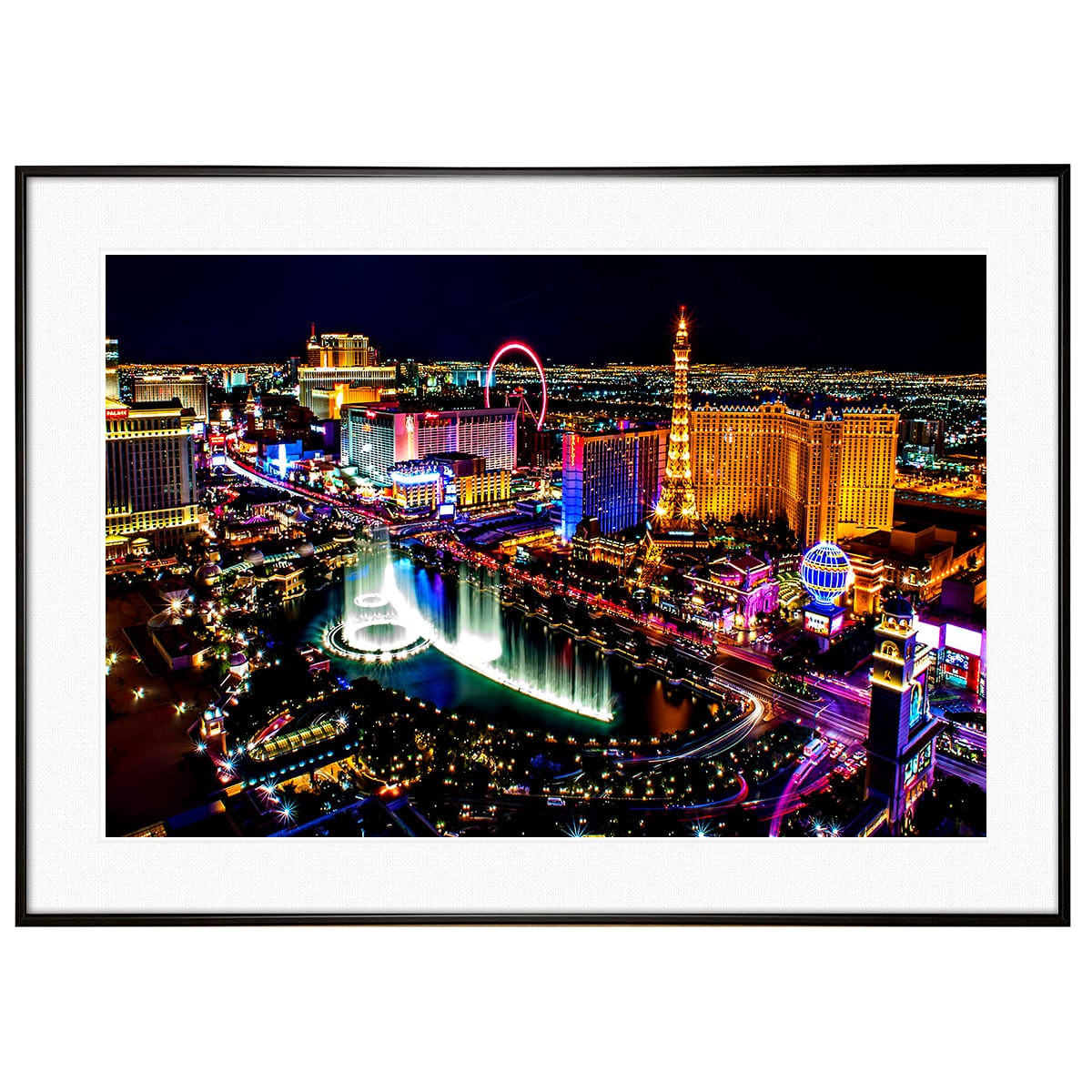 夜景写真 アメリカ ネバダ州 ラスベガス インテリアアートポスター額装