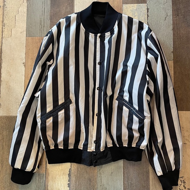 80's  USA製 CLIFF KEEN ATHLETIC  referee jacket ストライプジャケット リバーシブル