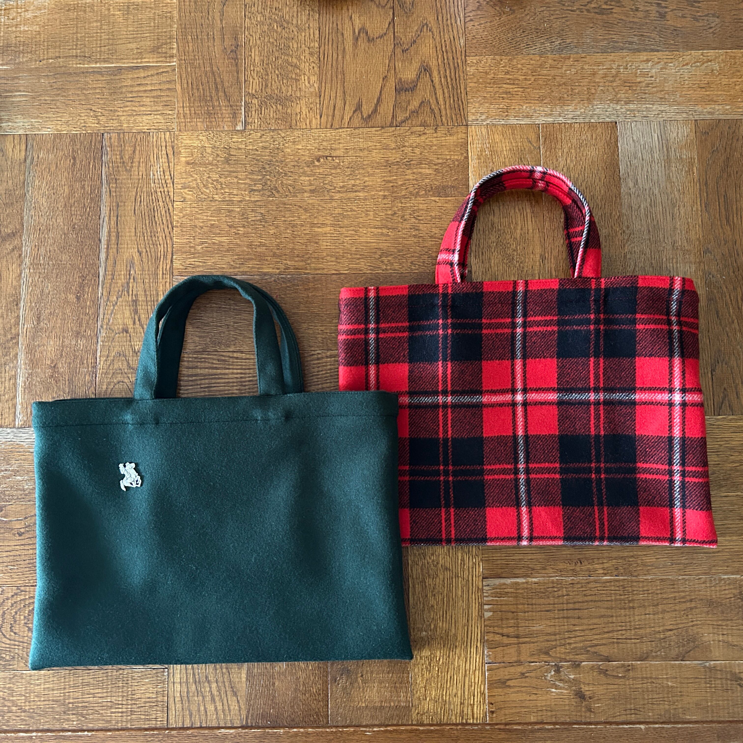 wool bag（赤チェックorグリーンバッグ） | PAY ID