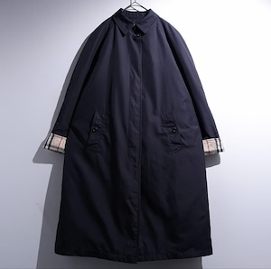 "Burberry" Black Nylon Nova Check Long Coat