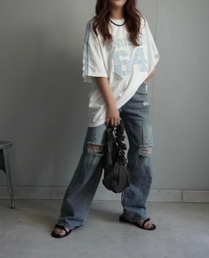 【unused.lab】Sideline denim patch CS/Blue