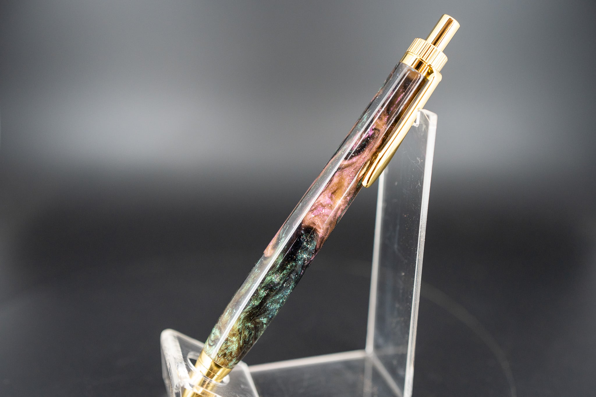 創造性と透明美】 レジン gold BP | 木軸ペン工房 金杢犀