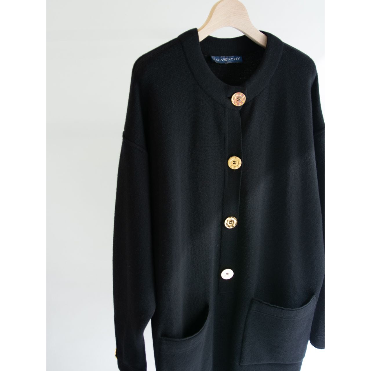 【GIVENCHY】Made in France 80-90s 100% wool knit dress（ジバンシィ フランス製 ウールニットドレス ワンピース）1c