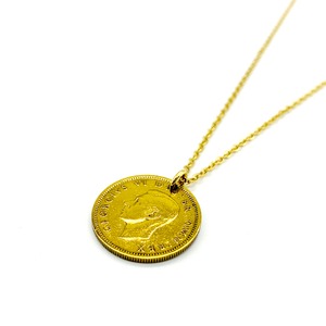 シックスペンスコイン ネックレス 1947年 ジョージ6世 ゴールド